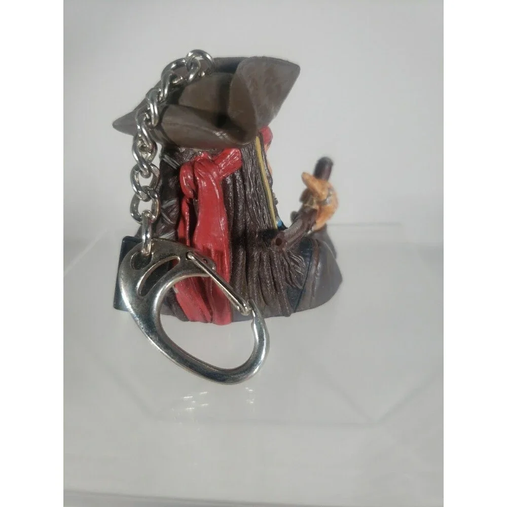 Disney Pirates of the Caribbean Captain Jack Sparrow Figural Bust Keychain 2006